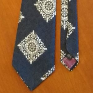 Givenchy Dark Blue White Art Nouveau Design Textur